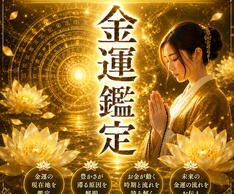 金運鑑定｜お金が貯まらない原因を読み解きます お金の不安が消えない方、金脈の流れを整え金運アップ体質へ イメージ1