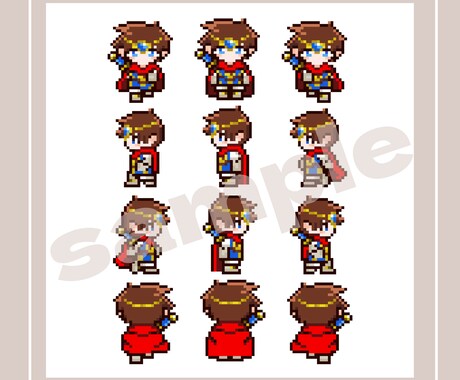 ドット絵で歩行グラや立ち絵をお作りします SNSアイコンやpictSQUAREでご使用頂けます。 イメージ2