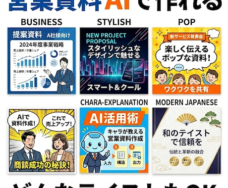 漫画風も！AIを使ったプロ級の資料の作り方教えます 資料作成はもうAIに丸投げ。5分で終わる最強テンプレ一式 イメージ1