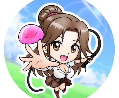 可愛いSNS・VTuberアイコン作成します 親しみやすいちびキャラをお届けします☆全身・顔アップ対応 イメージ2