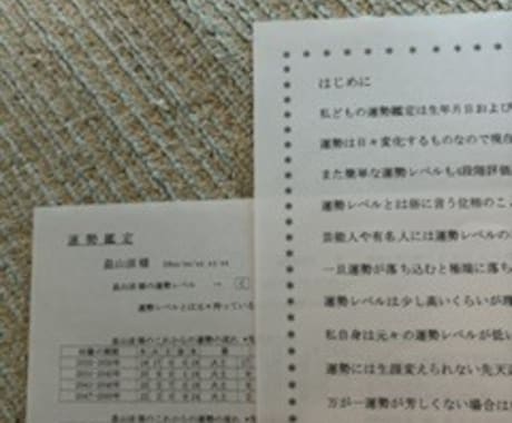 運勢全般を占います ご本人様の運勢全般を先天運とお名前から占います イメージ2