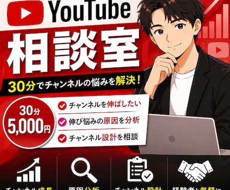 YouTube歴5年、実績多数の私が相談乗ります 累計再生数1億超え｜M&A経験多数｜月間利益100万超え イメージ1
