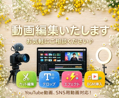 YouTubeなどの動画編集承ります 分かりやすいやりとりで、ご希望に沿った動画を作ります！ イメージ1