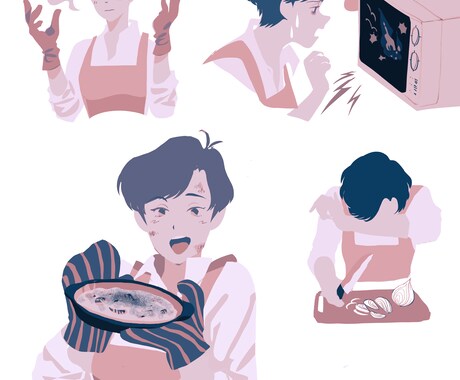 シンプルで等身の高い人物イラストお描きします 使いやすくポップ、でもシンプルすぎない絵がほしい方へ。 イメージ2