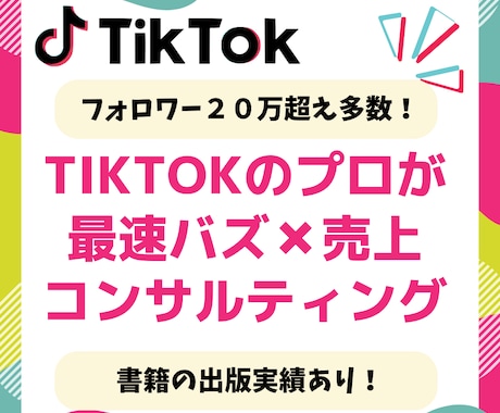 実績多数！TikTok運用のプロがコンサルします 最速最短で売り上げにつながるバズ運用をしたい方へ！ イメージ1