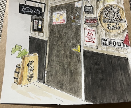 大切なお店やお家を手描きの絵にします イメージ1