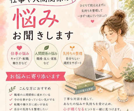 仕事の不安や人間関係など、モヤモヤの整理します このままでいいの？と思うあなたとの30分メッセージ交換 イメージ1