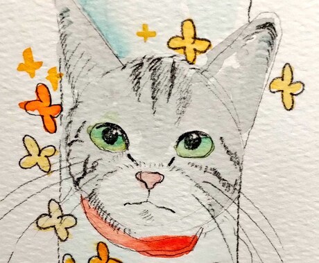 あなたの大切なペットの似顔絵を描きます 水彩やデジタルであなたのペットをお描きします。 イメージ2