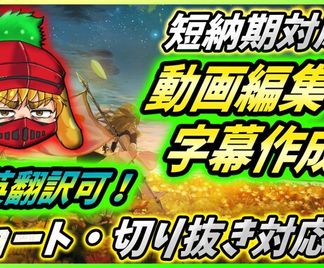 短納期対応！動画編集+字幕作成いたします 本編・ショート・切り抜きまでプロの編集+日英両字幕対応 イメージ1