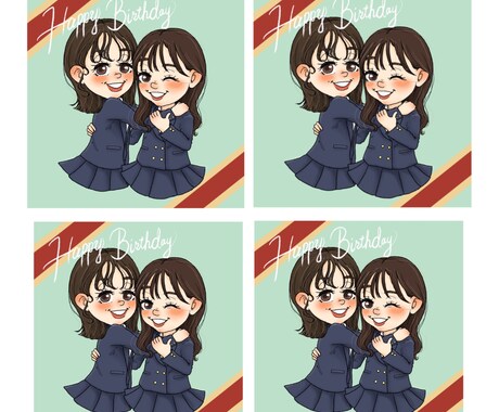 ゆるふわ可愛い人物・動物オリジナルイラスト描きます アイコン、ステッカー、プレゼントやイベント用イラストなど イメージ2