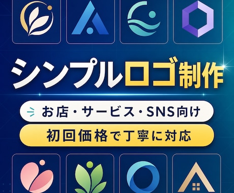 お店やSNS向けのシンプルロゴを作成します 方向性の異なるラフ5案から丁寧に仕上げます イメージ1