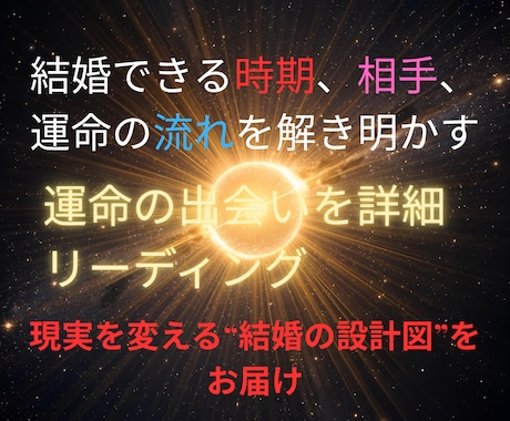 6600件超の高評価！運命の結婚全20項目伝えます 時期・場所・外見・イニシャル・性格・入籍時期まで詳細に鑑定。 イメージ2