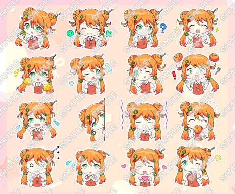 かわいい！！LINEスタンプ作ります かわいいSDキャラクターのオリジナルスタンプ！ イメージ2