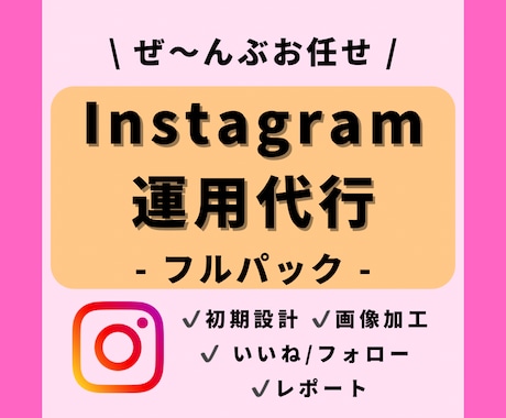 破格★初期設計/画像加工/いいね/レポートします プロのチームにインスタの運用代行を【格安】丸投げ！（1か月） イメージ1
