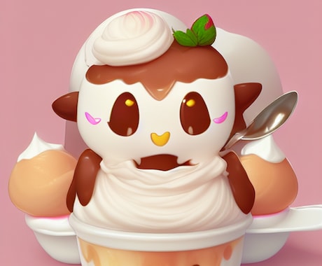 お菓子をキャラクター化したイラストを描きます 最低価格、格安、早い、イメージ図やキャッチコピーなどに最適 イメージ2