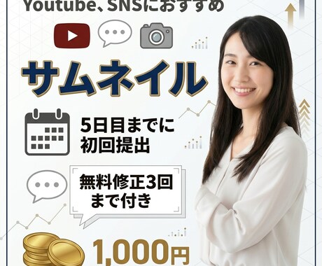サムネイル作ります AI×デザインで差がつく。1000円！（10作限定） イメージ2