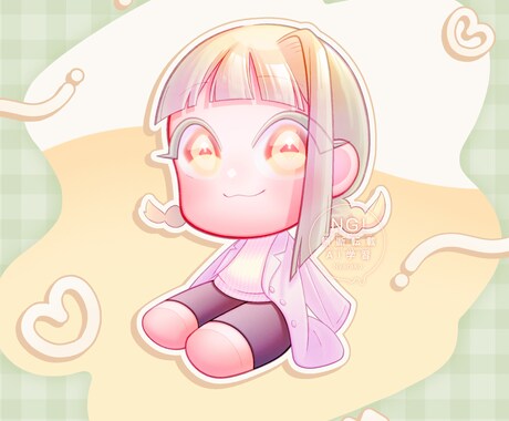 商用OK 透明感あるSDキャラミニキャラを描きます グッズ/MV/SNSアイコン…など イメージ2