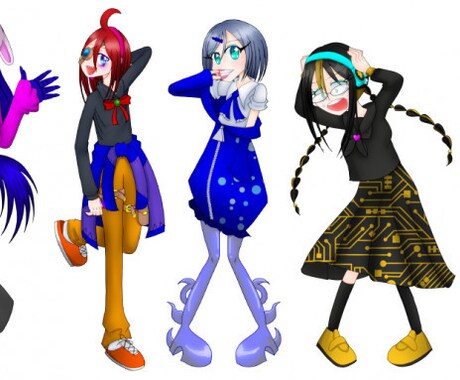 合成音声キャラの立ち絵描きます UTAUやMYCOEIROINKキャラクターの立ち絵等に イメージ1