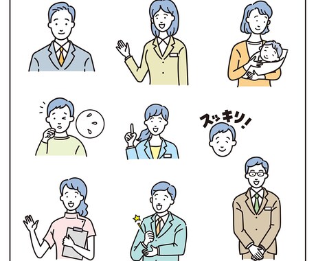 使いやすいシンプルな線画イラストを描きます 商用利用、ニ次利用OKで無料！お気軽にお見積もりください。 イメージ2