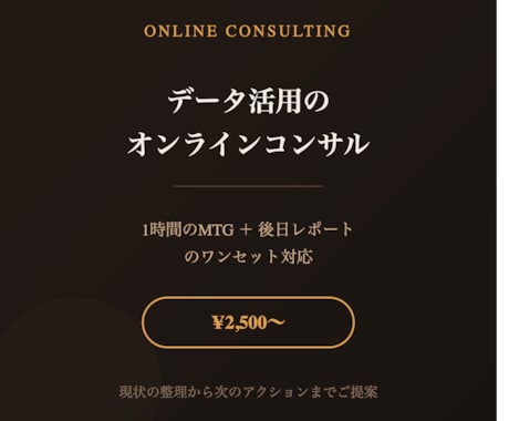 データ活用のオンラインコンサルを行います 1時間MTG+後日レポートのワンセット対応 イメージ1
