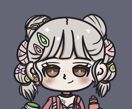 あなただけ の 可愛い ゆるいアイコン描きます 可愛い！早い！愛着湧いちゃう！ イメージ1