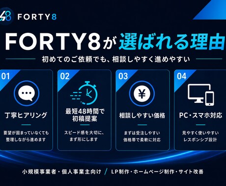 ４－５月特別価格！ホームページ/LPを制作します ★最速48時間/ヒアリング重視/構成3案ご提案！ イメージ2