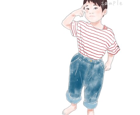 お写真を元に柔らかい色彩でイラストを作成いたします 思い出の大切なお写真をほんわかしたイラストに残しませんか❁︎ イメージ2