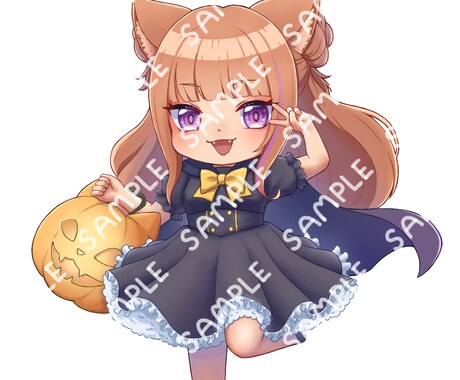 SD(デフォルメ)キャラ作成します Vtuberさんのグッズや配信に！ イメージ2