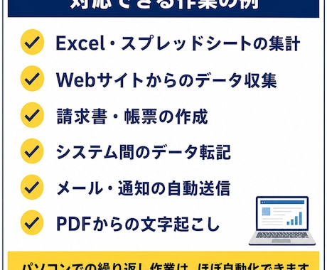 あらゆる繰り返し作業を自動化します エンジニア/PM歴10年・累計40社を支援｜打ち合わせ不要 イメージ2