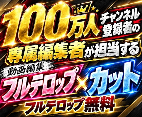 100万人超え編集者が最適な編集をします イメージ1