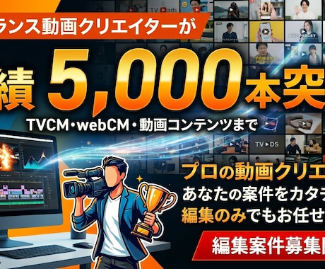 動画制作全般行います 企画・編集など、パートごとのご相談もOKです。 イメージ1