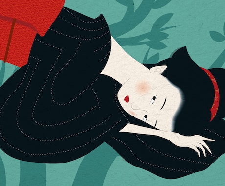 浮世絵風のイラストをPOPな感じでご提供します 歴史好きで歴史に詳しいイラストレーター・デザイナー イメージ1