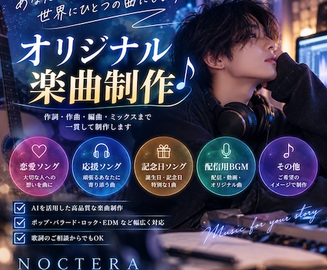 あなたの想いをオリジナル曲にします イメージ1