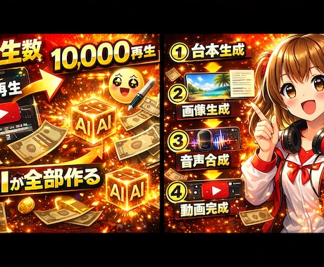 AIでバズ動画　ショート自動生成します AIでショート動画を自動生成1日10本以上の量産も可能 イメージ2