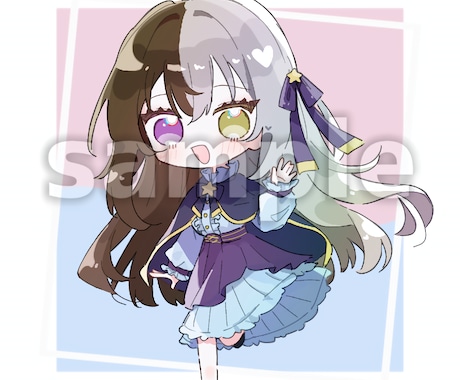 ちょこんとした可愛い女の子のSDキャラ描きます バストアップで女の子キャラクターをとっても可愛く描きます♡ イメージ2