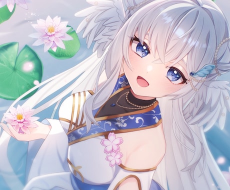 1キャラクター1.8万円で一枚絵制作します 商用利用OK！可愛くキラキラした女の子イラストが得意です。 イメージ2
