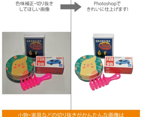 画像色味補正から切り抜きまでやります 撮った写真の色が暗い…写真を切り抜いて素材として使いたい人へ イメージ1