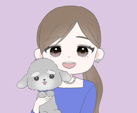 ペット可！かわいいアイコンお描きします ふんわりイラストで素敵なSNSに！ペットとのイラストも！ イメージ2