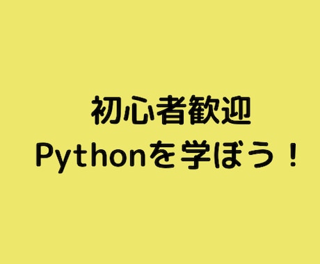 初心者向け・プログラミングPythonを教えます 大人気のプラグラミング言語Pythonを学びませんか？ イメージ1