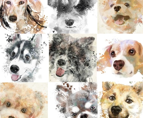 愛犬ペット似顔絵イラストをデザインします ポスター・フレームパネル納品可。プレゼント・遺影にも イメージ2