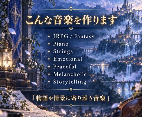 ゲーム・動画向けのオリジナルBGMを制作します 物語や情景に寄り添う音楽を丁寧に制作します イメージ2