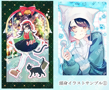 鮮やかでかわいい頭身イラストをお描きいたします 立ち絵、一枚絵等描きます！動画やSNS,グッズ用などに イメージ2
