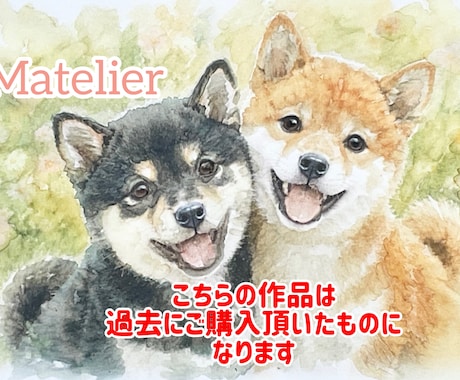 オーダーでペット、動物の水彩似顔絵を手描きします 世界に一点の作品。特殊ブラシで丁寧に描く。インテリアにも。 イメージ2