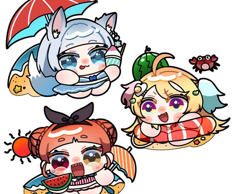 ちみっと可愛いミニキャライラスト制作いたします 商用利用可能/最短1日納品/TRPGや夢絵にも! イメージ2