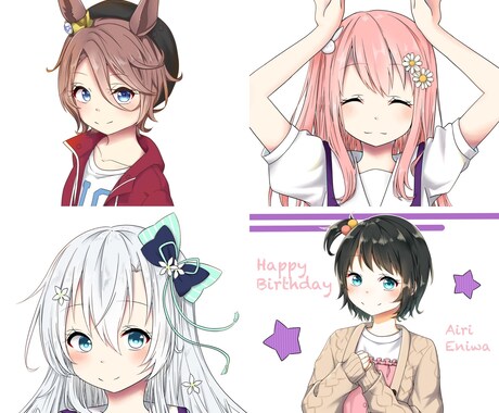 アイコン・ヘッダーイラスト制作します snsやブログ用に新しいオリジナルイラストはいかかがですか。 イメージ2