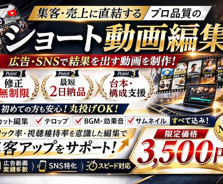 SNS用ショート動画を編集します ⭐ 高評価・星5つ満点継続中！（丁寧・迅速対応が好評） イメージ1