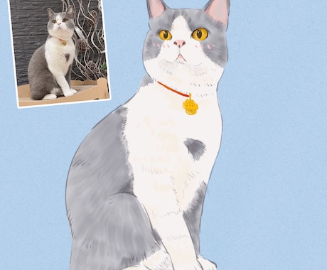 あなたの大切な猫をイラストにしますます おしゃれで可愛い☆猫の似顔絵描きます イメージ2