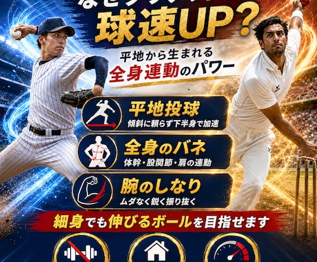 クリケット目線で野球のピッチング球速を上げます 器具・お金は一切不要！全身のバネを使う独自の投法伝授 イメージ2