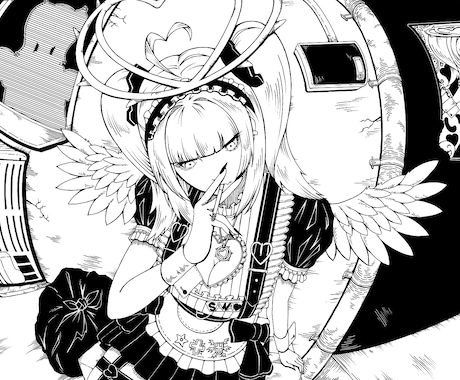 モノクロイラスト描かせていただきます モノクロイラストを描きます、デフォルメキャラも可能です イメージ2