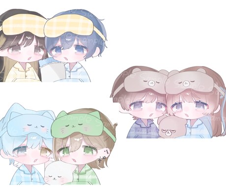 パジャマ量産お描きします ゆるふわなアイコンお作りします‪ イメージ2